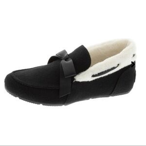 Vionic Shirley Slippers Shoes Women Size 5 Black Faux Fur Shearling Comfort‎ NIB